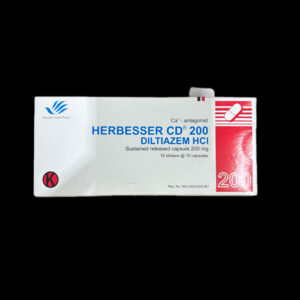Kapsul Herbesser CD 200 mg Diltiazem HCl untuk darah tinggi.